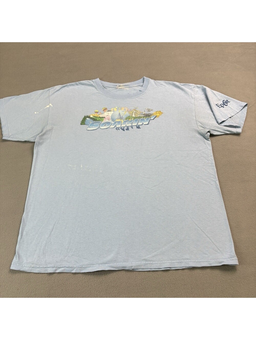 Vintage Disney World Epcot Soarin T Shirt Size XL Blue